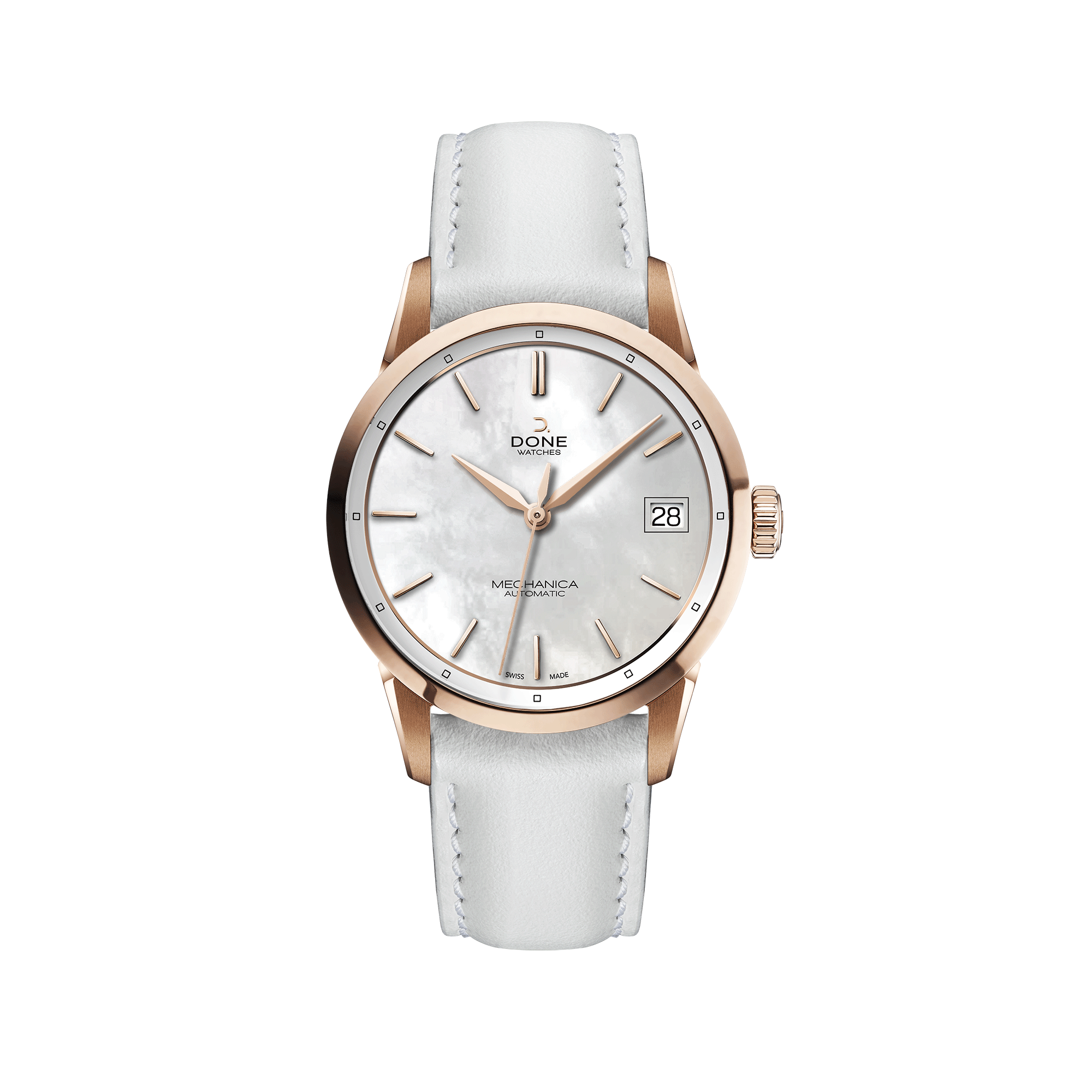 #Bracelet_Cuir blanc classique, #Bracelet_White classic leather