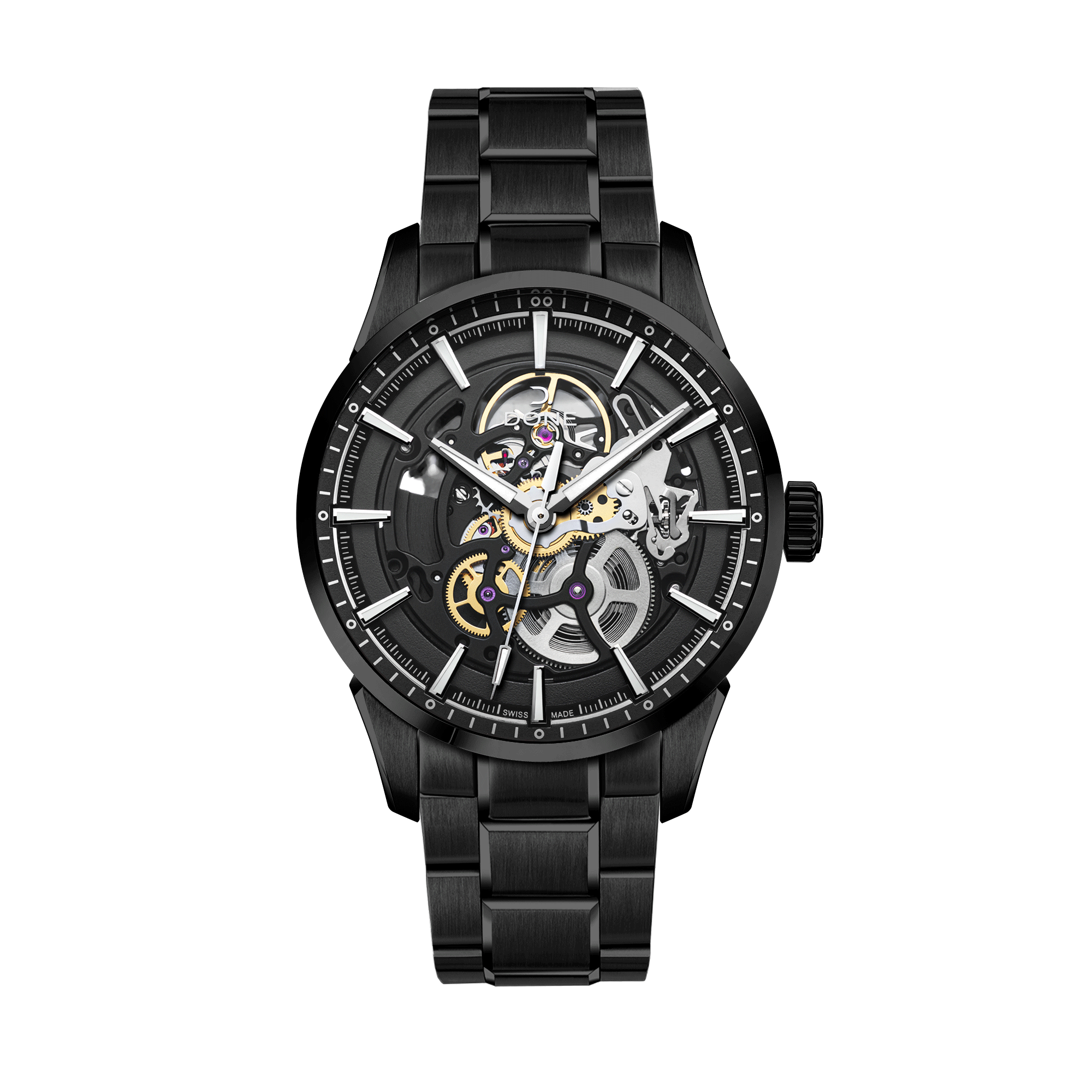 #Bracelet_Bracelet métal PVD noir, #Bracelet_Metal band with black PVD