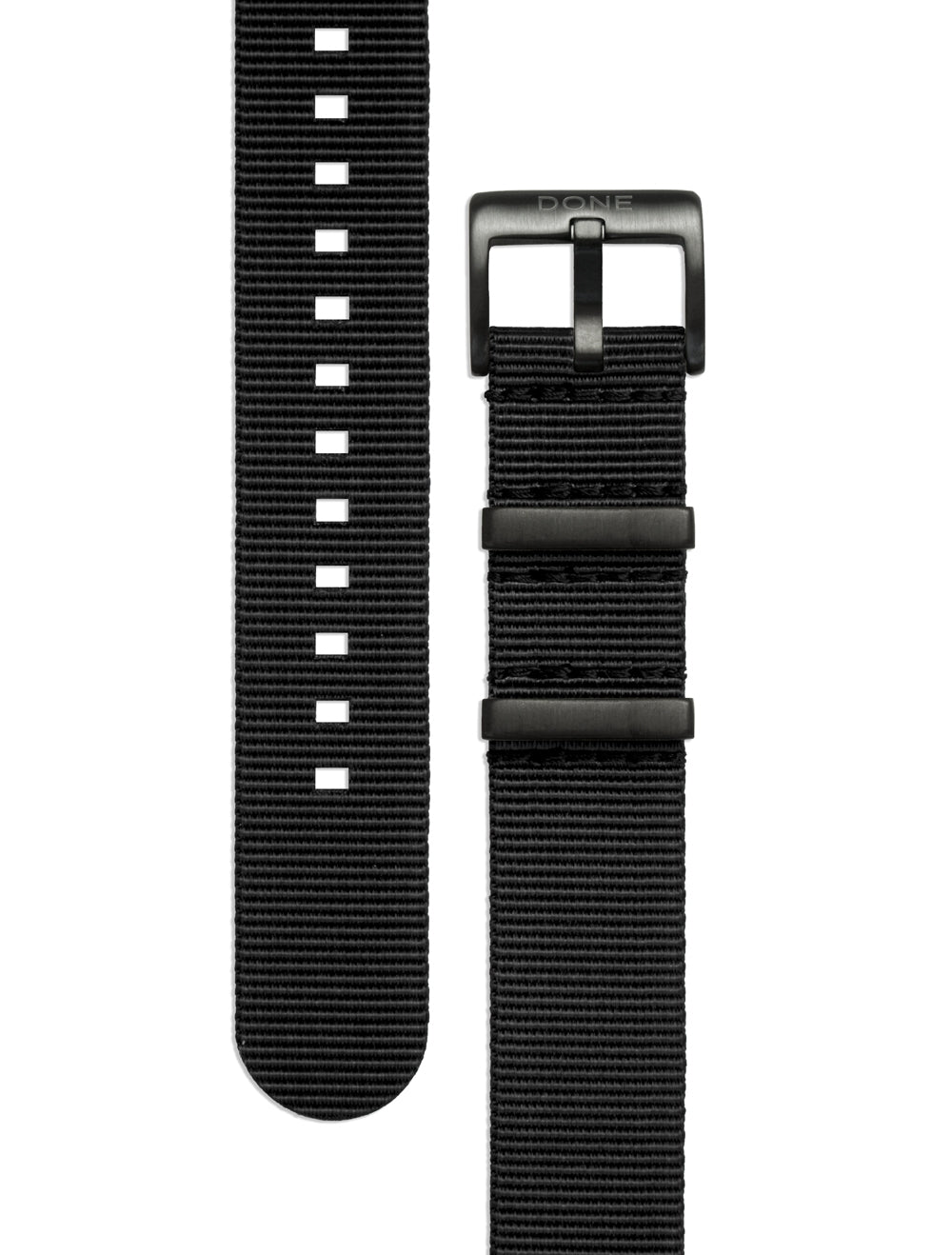 BLACK PVD STAINLESS STEEL - 20MM - BLACK NATO