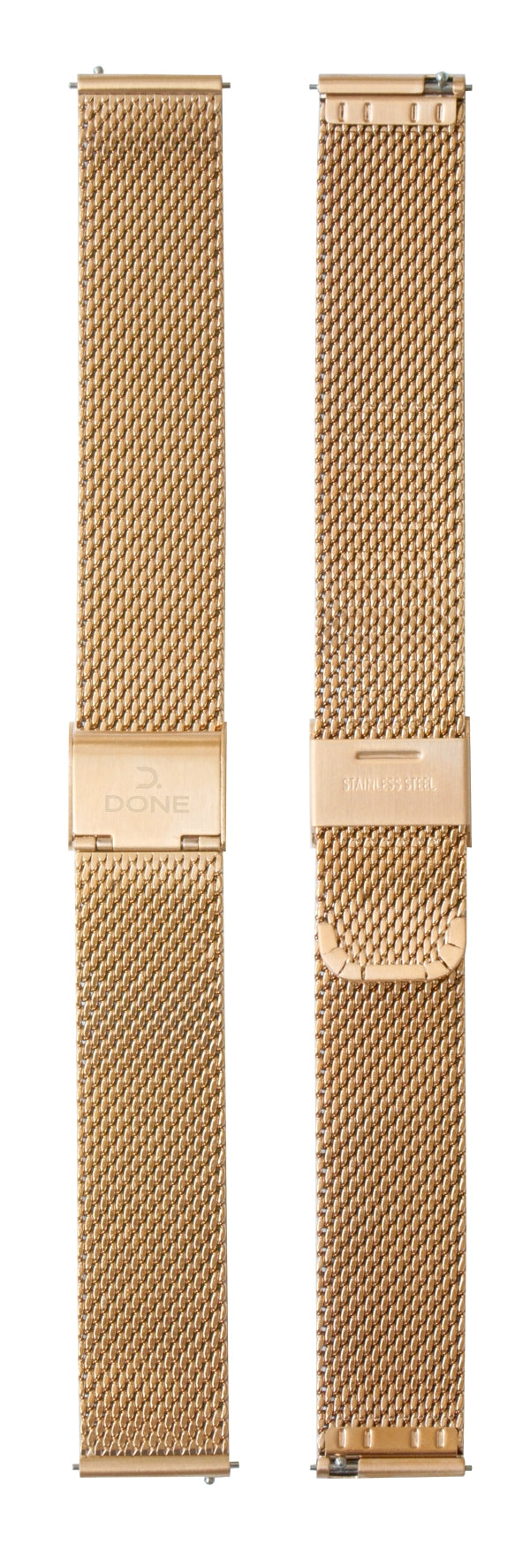 STAINLESS STEEL MILANESE / ROSE GOLD PVD - 18MM