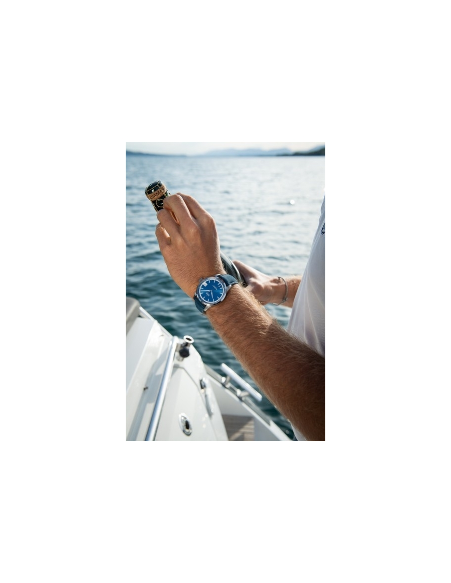Fabric Strap 20/18mm - Blue - S-Steel pin buckle