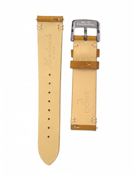 Leather strap 18/16mm - Brown - S-Steel Pin Buckle 2