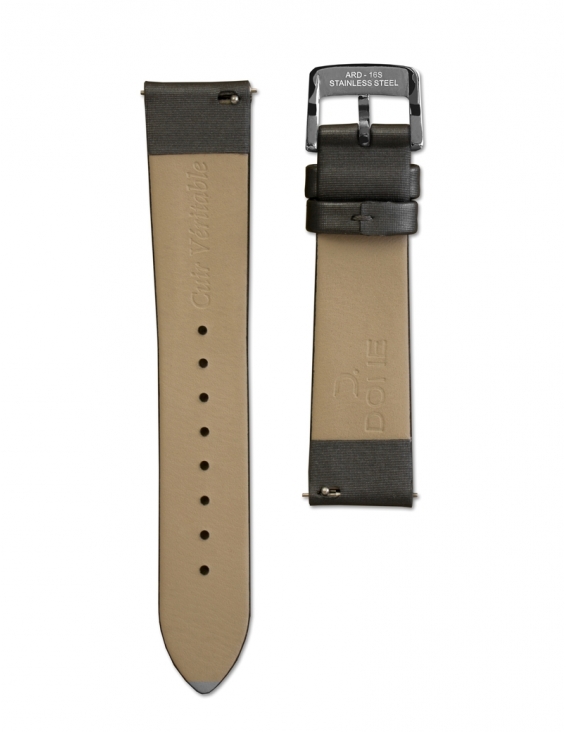 Satin strap 18/16mm - Grey - S-Steel pin buckle 2