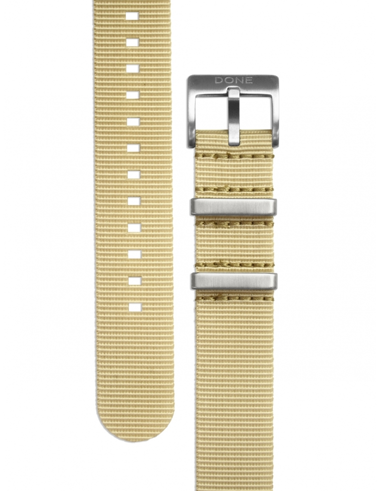 NATO Strap 20mm - Beige with s-steel buckle