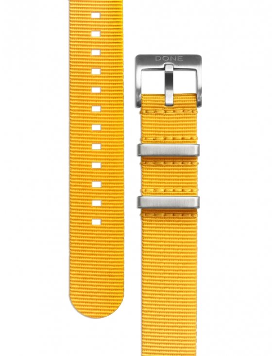 NATO Strap 20mm - Yellow with s-steel buckle