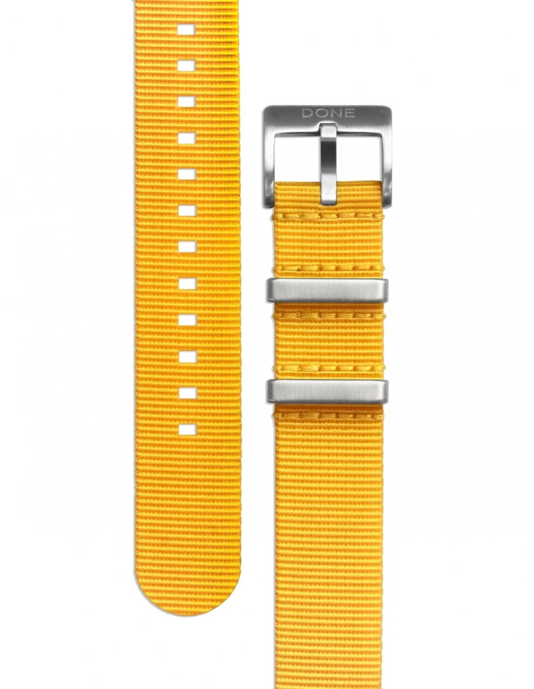 Bracelet 20mm - NATO jaune sur boucle acier