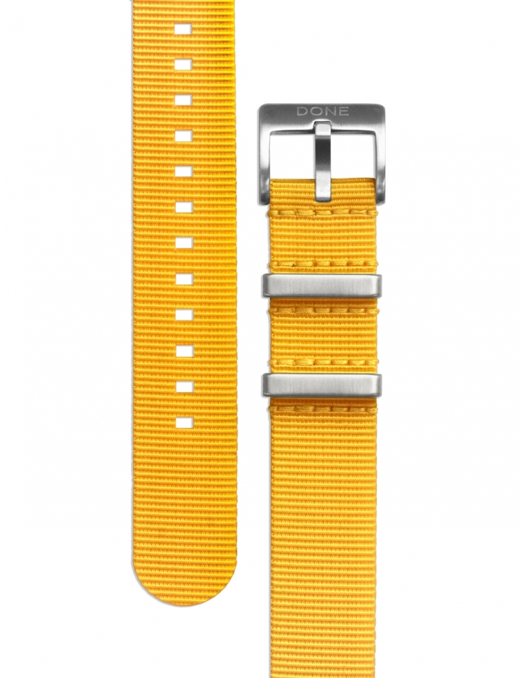 NATO Strap 20mm - Yellow with s-steel buckle