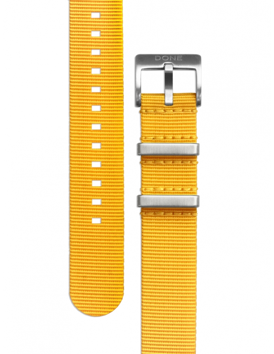 Bracelet 20mm - NATO jaune sur boucle acier