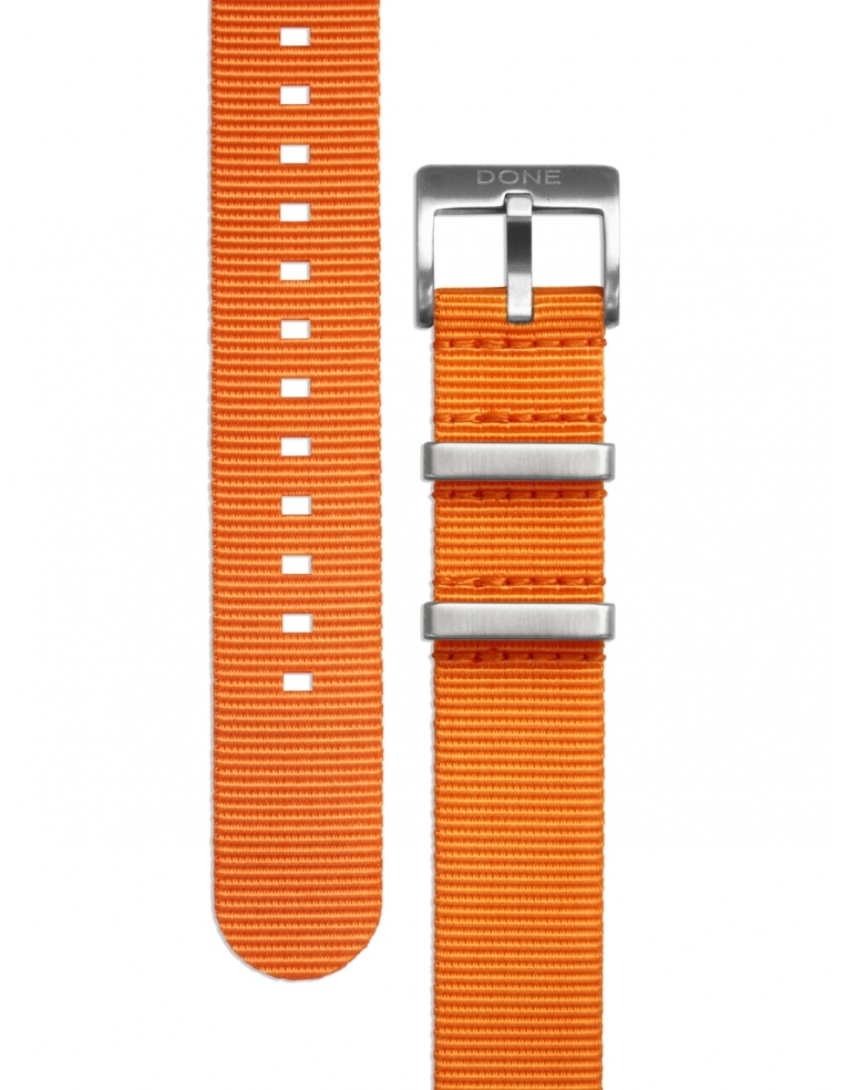 NATO Strap 20mm - Orange with s-steel buckle