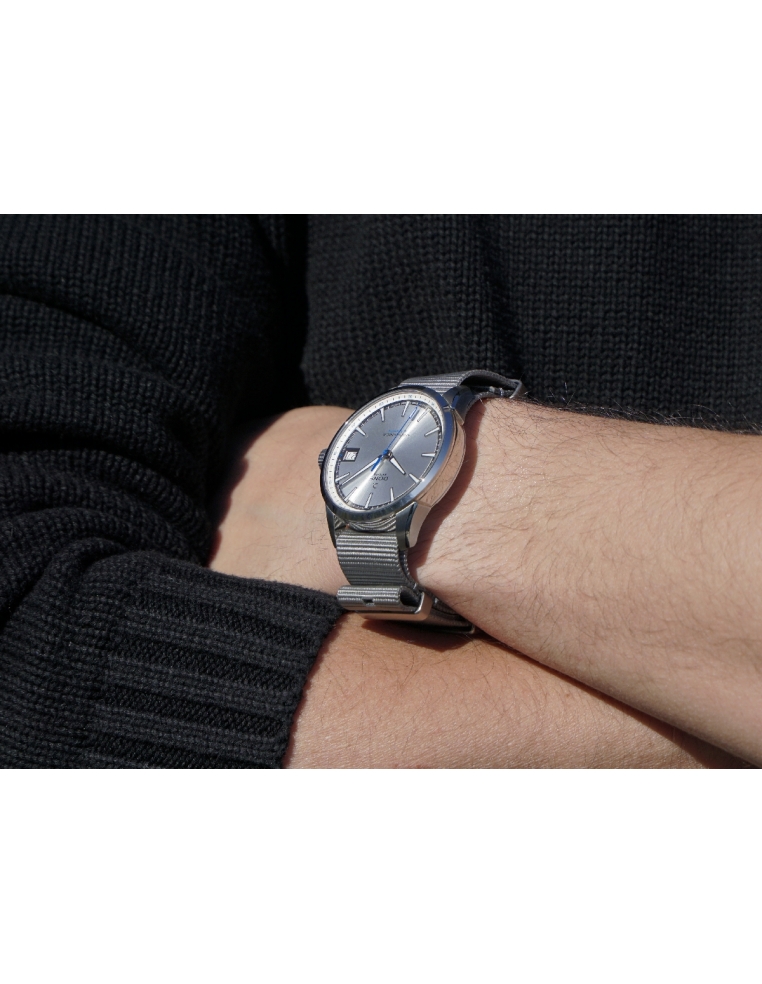 Bracelet 20mm - NATO gris sur boucle acier