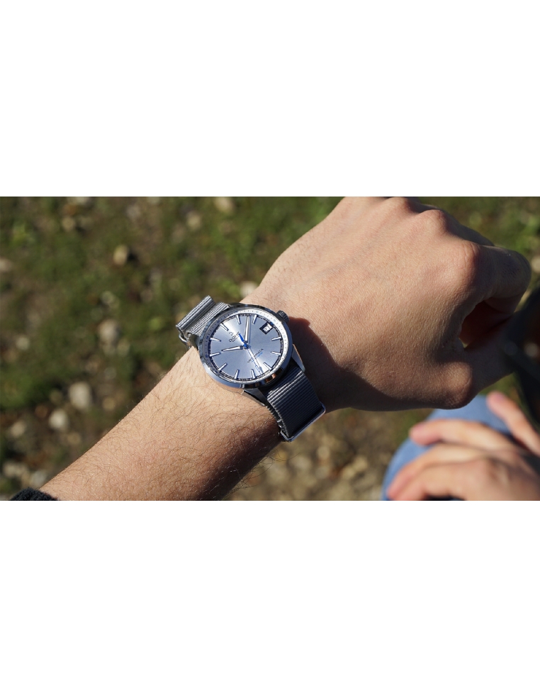 Bracelet 20mm - NATO gris sur boucle acier