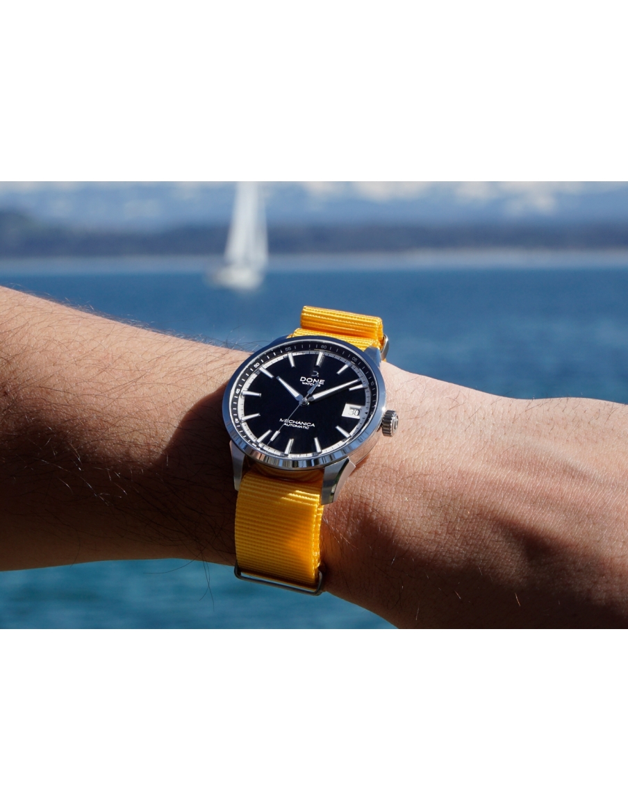 Bracelet 20mm - NATO jaune sur boucle acier