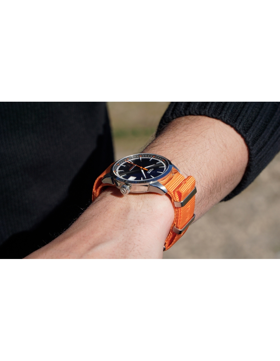 NATO Strap 20mm - Orange with s-steel buckle