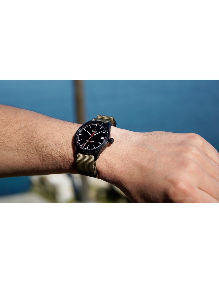 NATO Strap 20mm - Olive green with black...