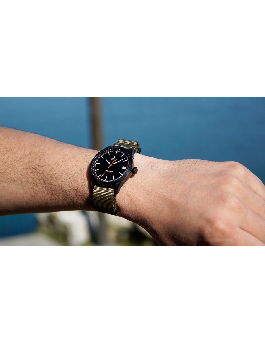 NATO Strap 20mm - Olive green with black s-steel buckle