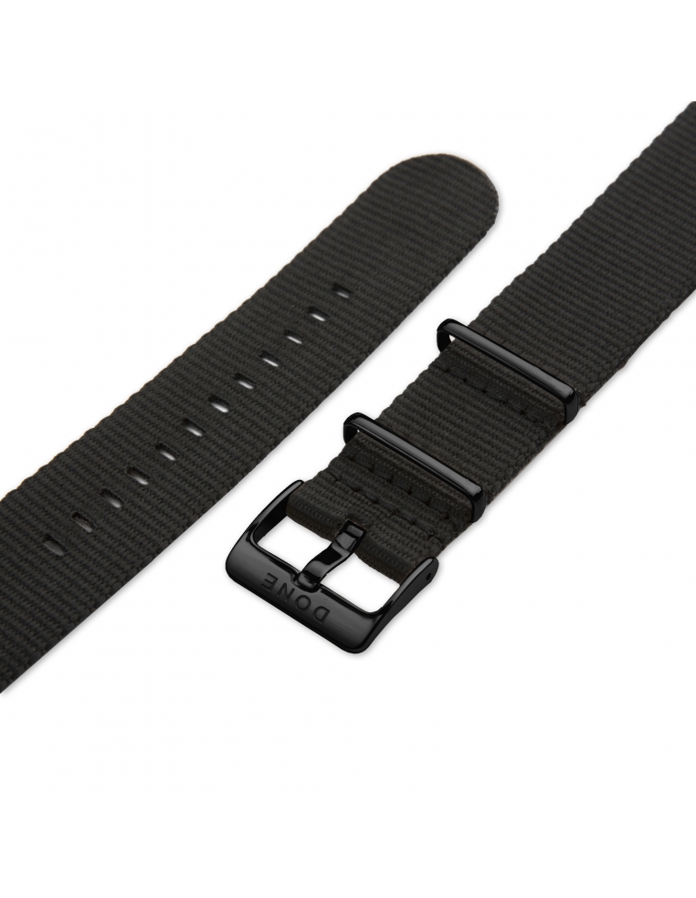 NATO Strap 22mm - Black with PVD Black buckle