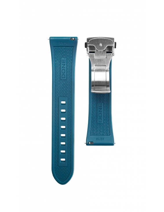 BRACELET 22/18 - BLUE FKM RUBBER - FOLDING CLASP 2