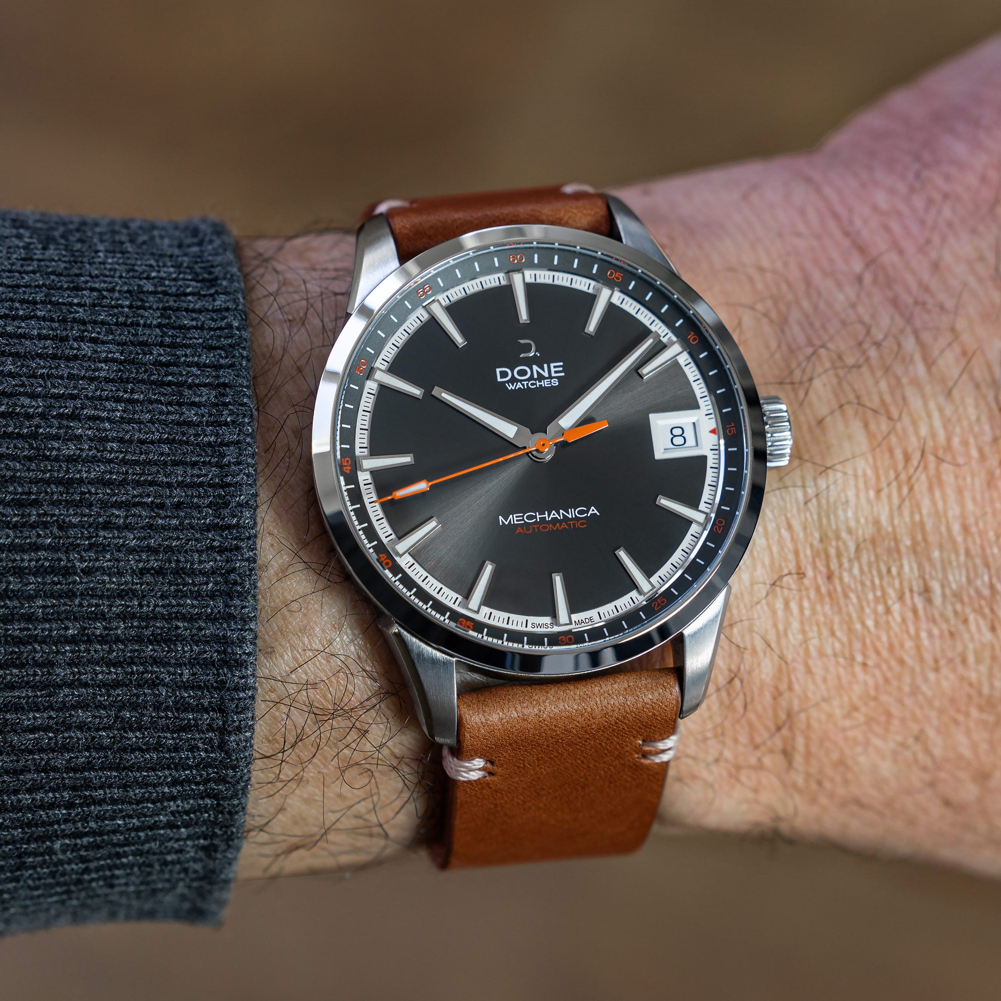 #Bracelet_Cuir brun, #Bracelet_Brown leather