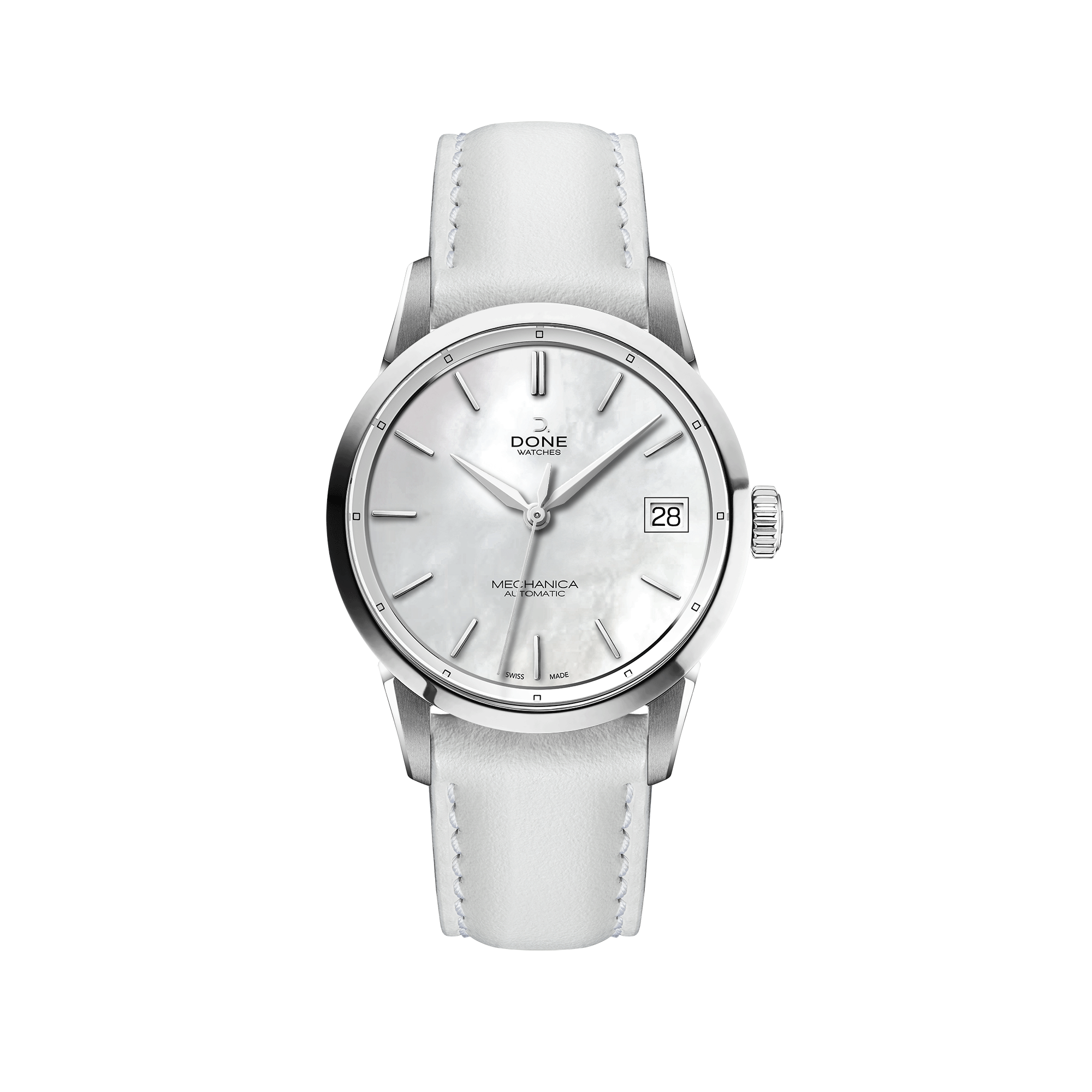 #Bracelet_Cuir blanc classique, #Bracelet_White classic leather