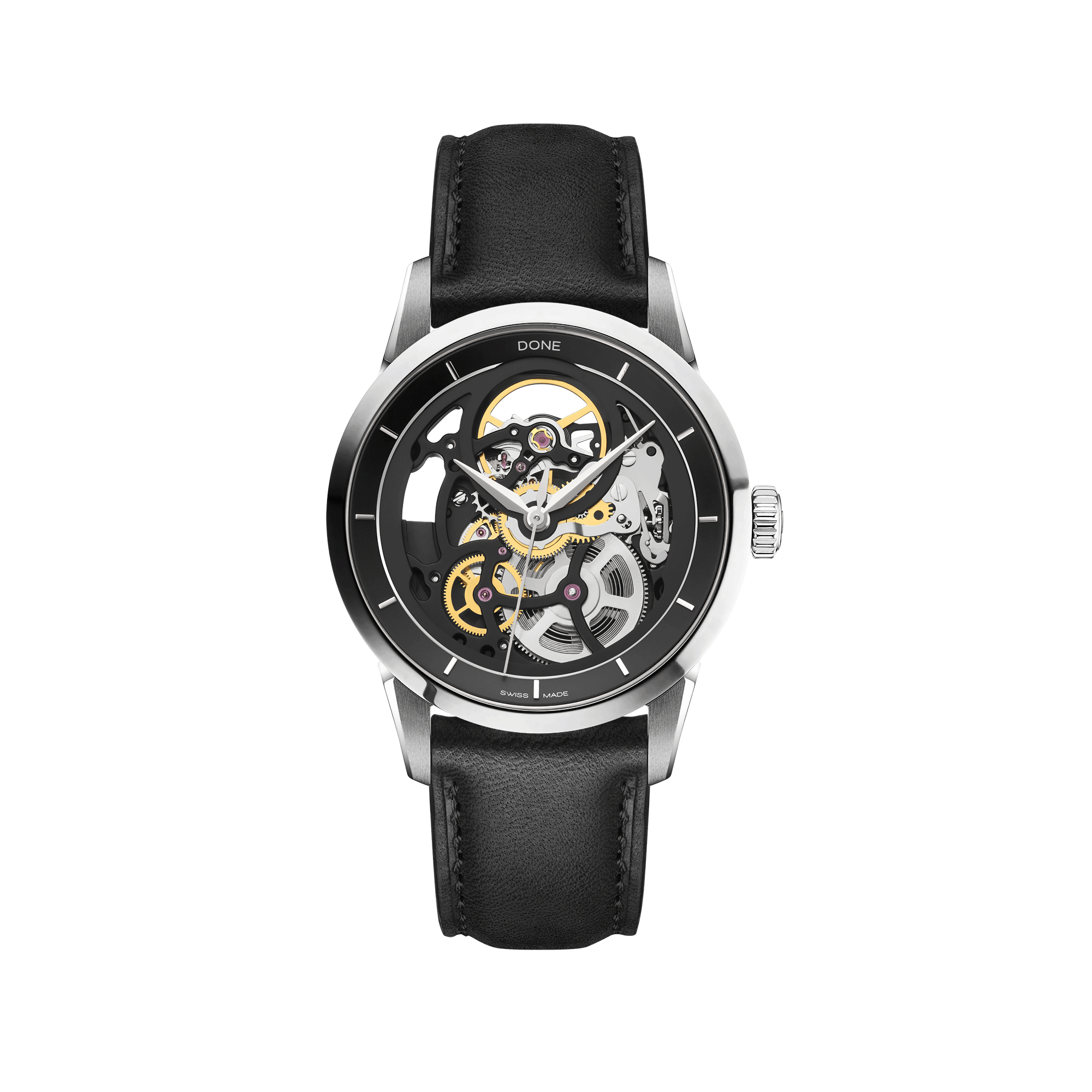 #Bracelet_Cuir noir classique, #Bracelet_Black classic leather