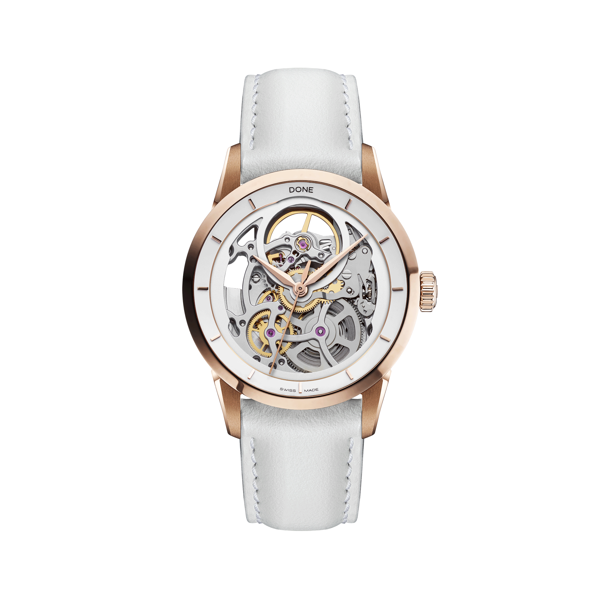 #Bracelet_Cuir blanc classique, #Bracelet_White classic leather