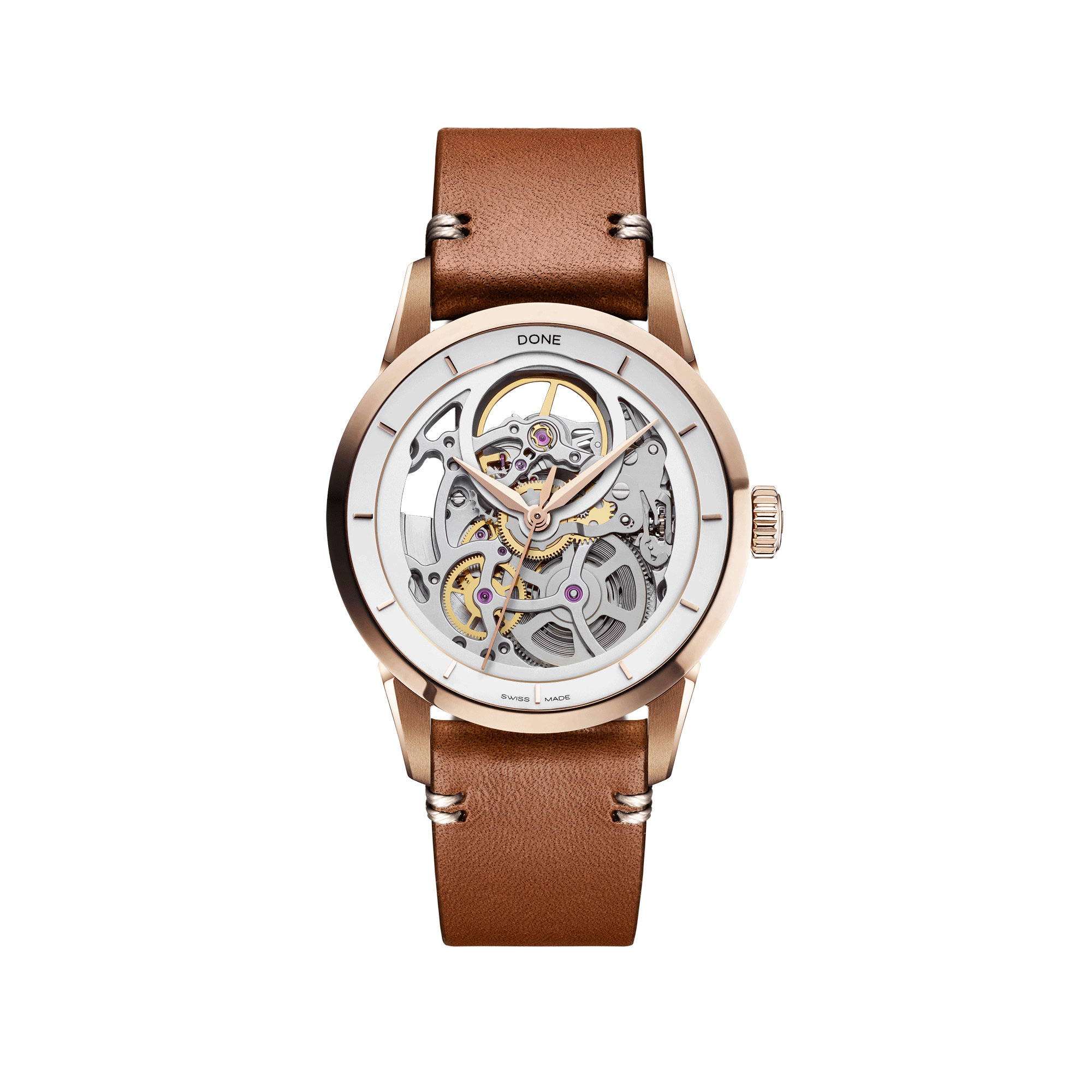 #Bracelet_Cuir brun, #Bracelet_Brown leather