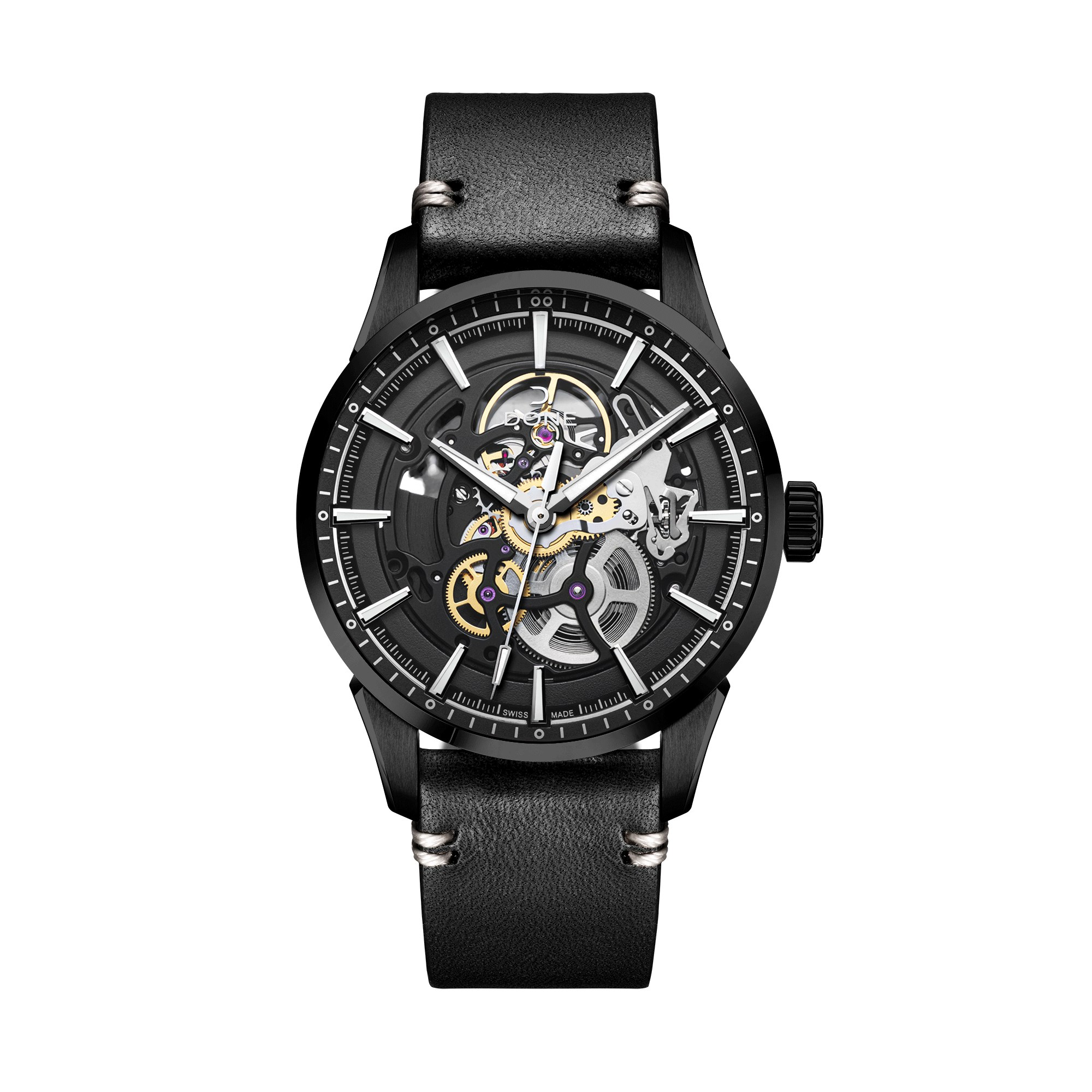#Bracelet_Cuir Noir, #Bracelet_Black leather